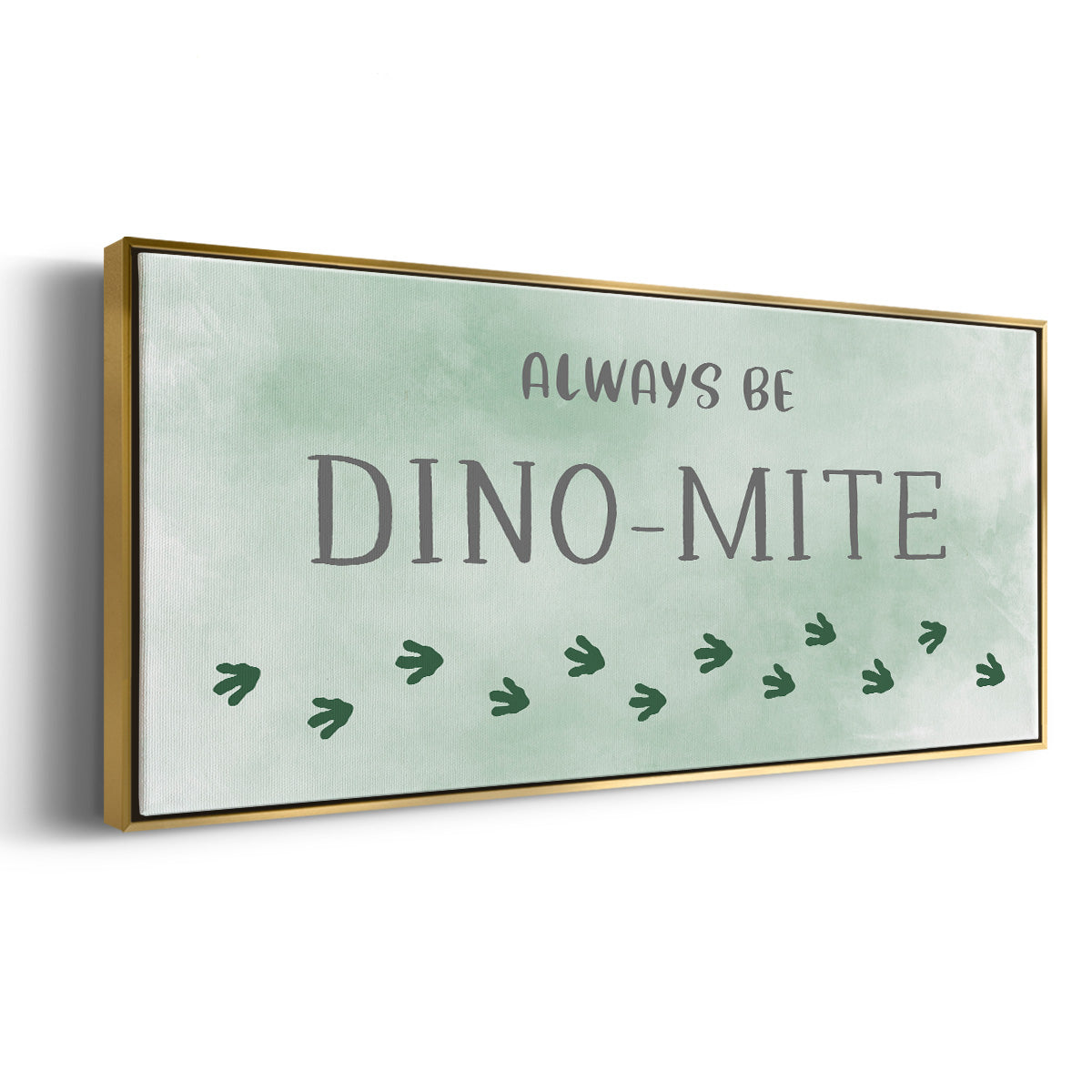 Dinomite - Floater Framed Canvas Print