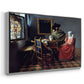 The Glass of Wine, c. 1660 - Floater Framed Canvas Print