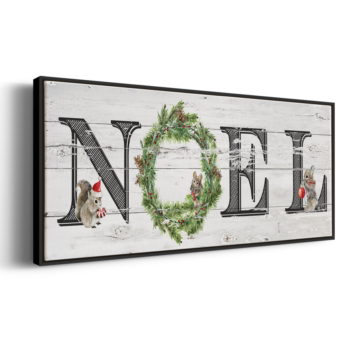 Farmhouse Noel - Floater Framed Canvas Print
