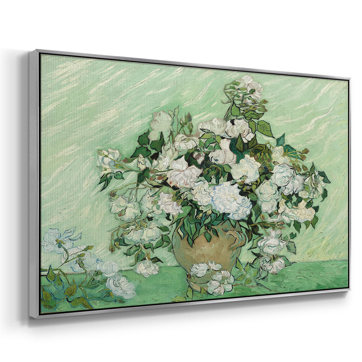 Roses, 1890 - Floater Framed Canvas Print
