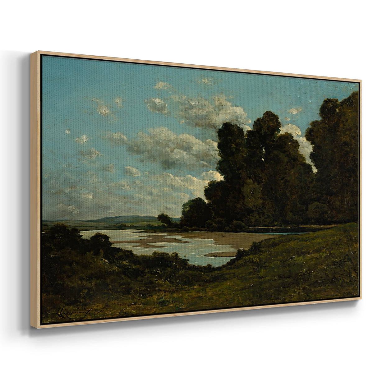 The River Loire at Nevers, 1901 - Floater Framed Canvas Print