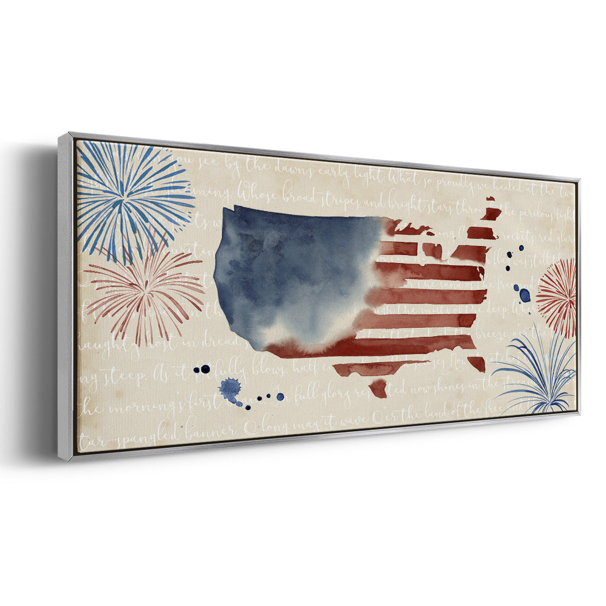 Fourth of July Collection C - Floater Framed Canvas Print