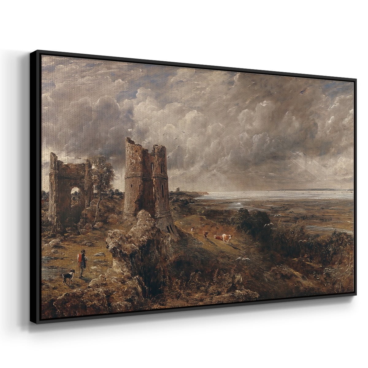 Hadleigh Castle, Mouth of Thames, c. 1829 - Floater Framed Canvas Print