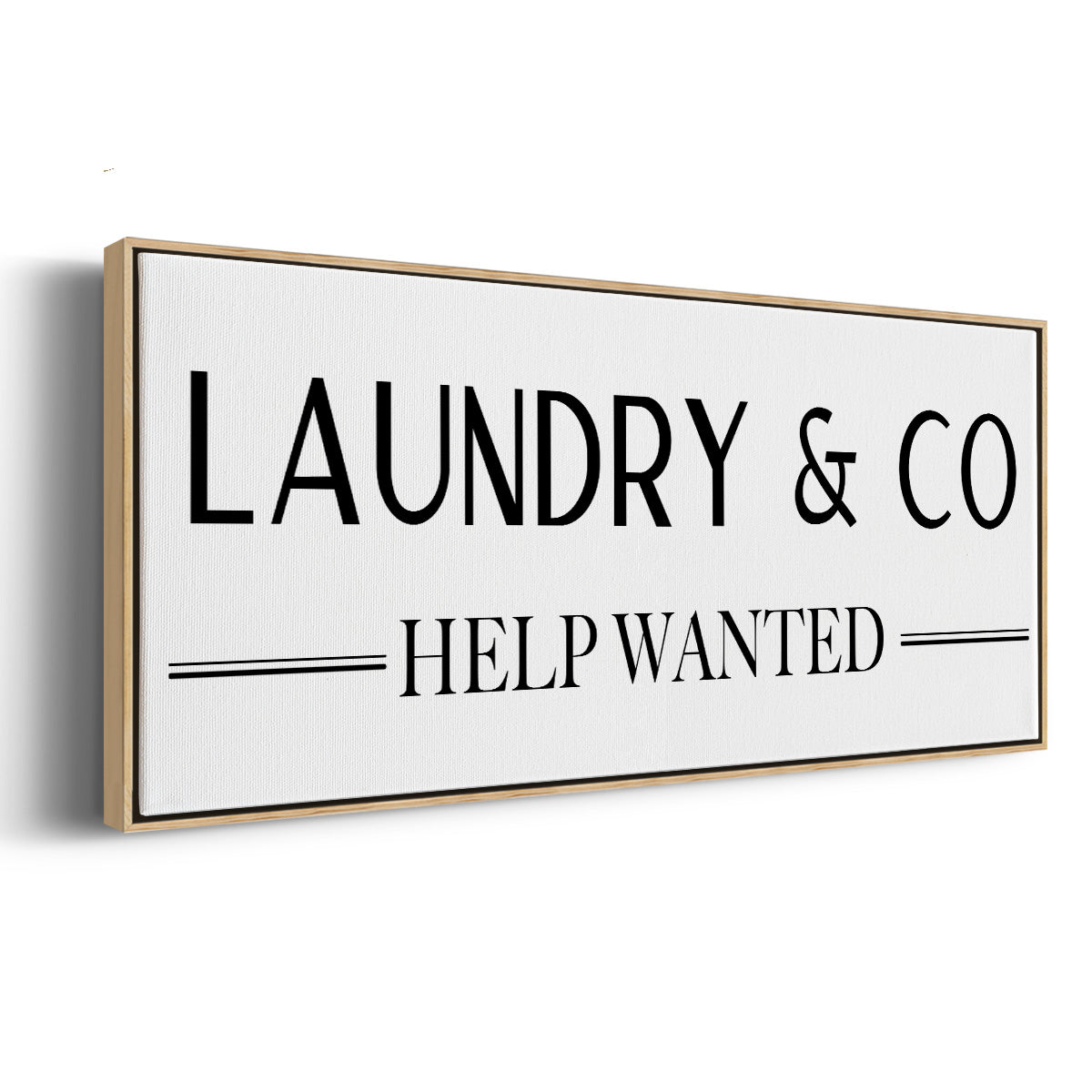 Help Wanted - Floater Framed Canvas Print