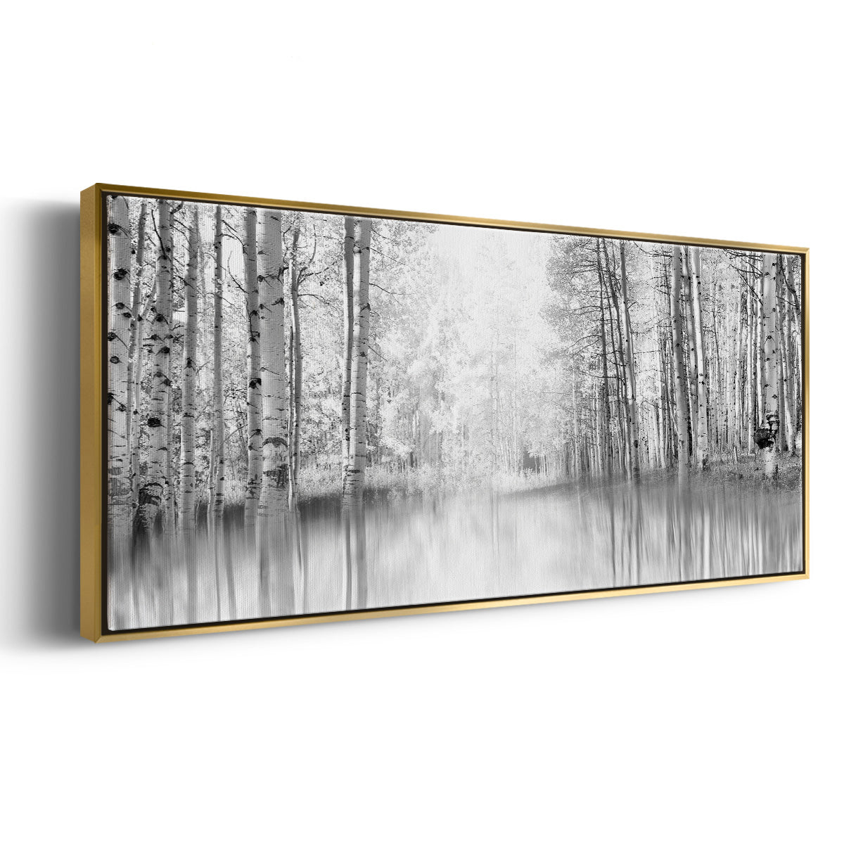 Aspen Reflection - Floater Framed Canvas Print
