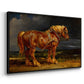The Shire Horse Elephant in an Extensive Landscape, c. 1850s - Floater Framed Canvas Print