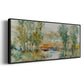 Trees on the Creek II - Floater Framed Canvas Print