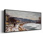 The Seine at Bougival, 1869 - Floater Framed Canvas Print