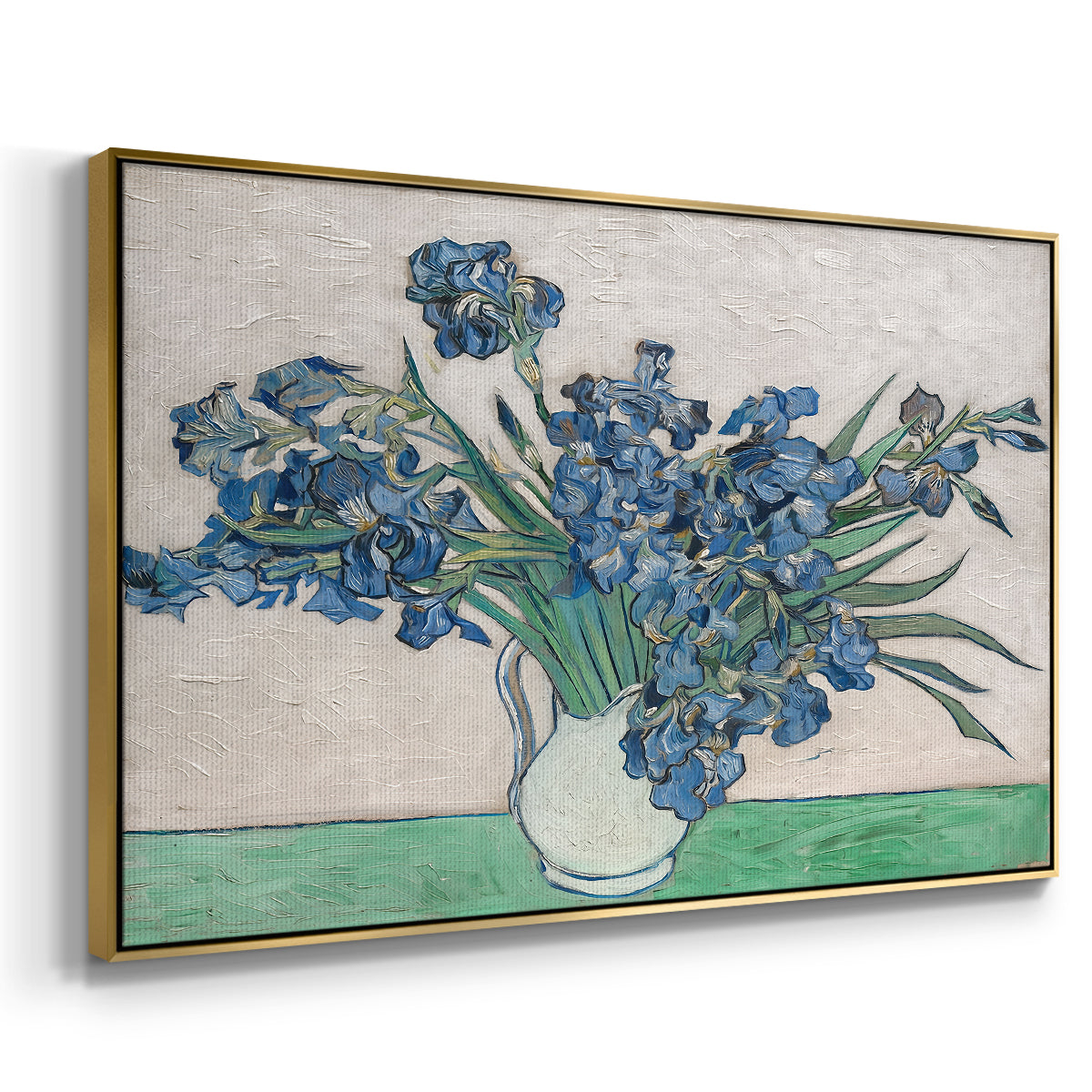 Irises, 1890 - Floater Framed Canvas Print