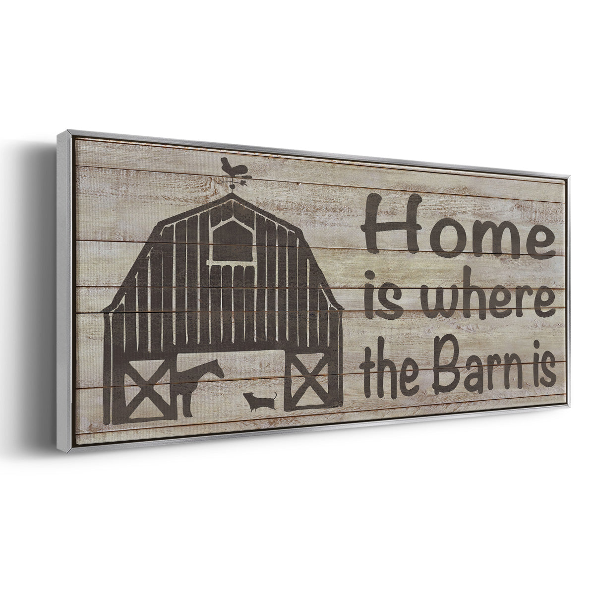 Home & Farm III - Floater Framed Canvas Print