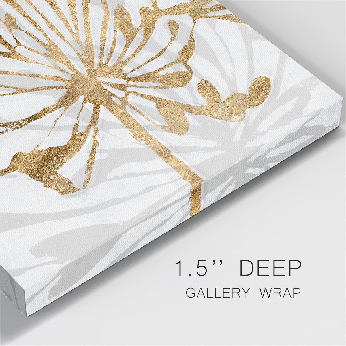 Golden Gilt Bloom II - Canvas Art Print