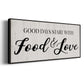 Food and Love - Floater Framed Canvas Print
