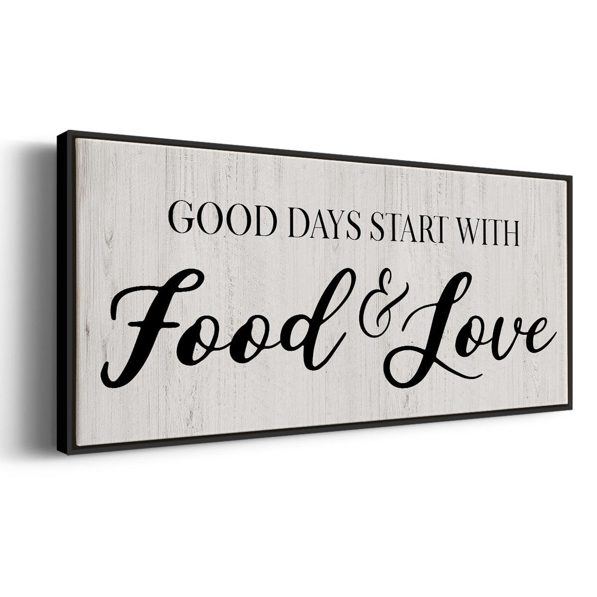 Food and Love - Floater Framed Canvas Print