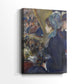 Side view of a canvas art print of a refined interior scene with subtle movement and gentle tones, showing gallery-wrapped depth.