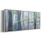 Chalky Misty Autumn Forest View - Floater Framed Canvas Print