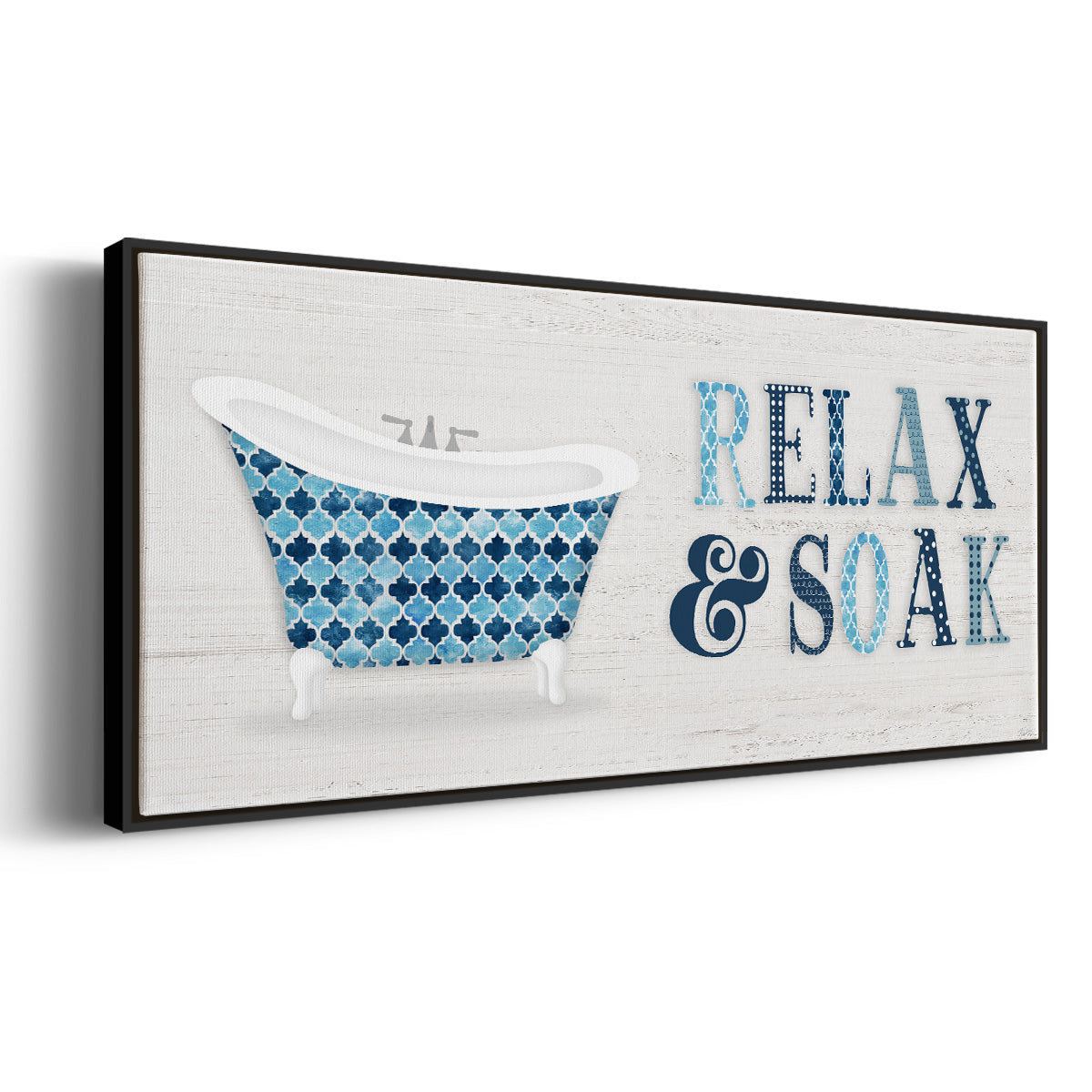 Relax and Soak - Floater Framed Canvas Print