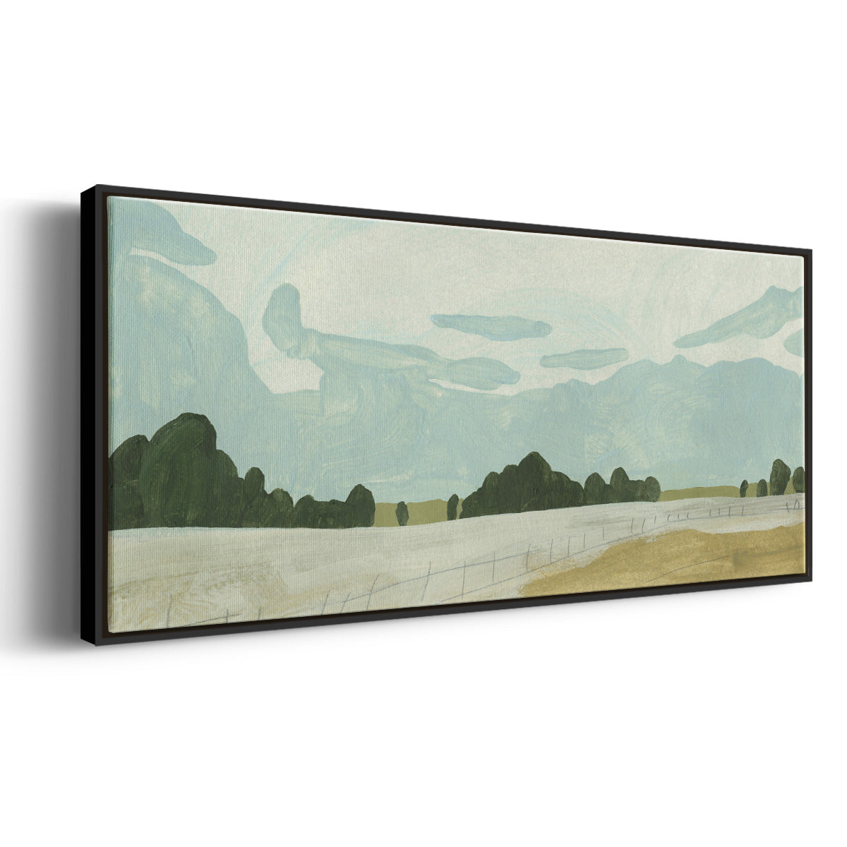 Farmland Study II - Floater Framed Canvas Print