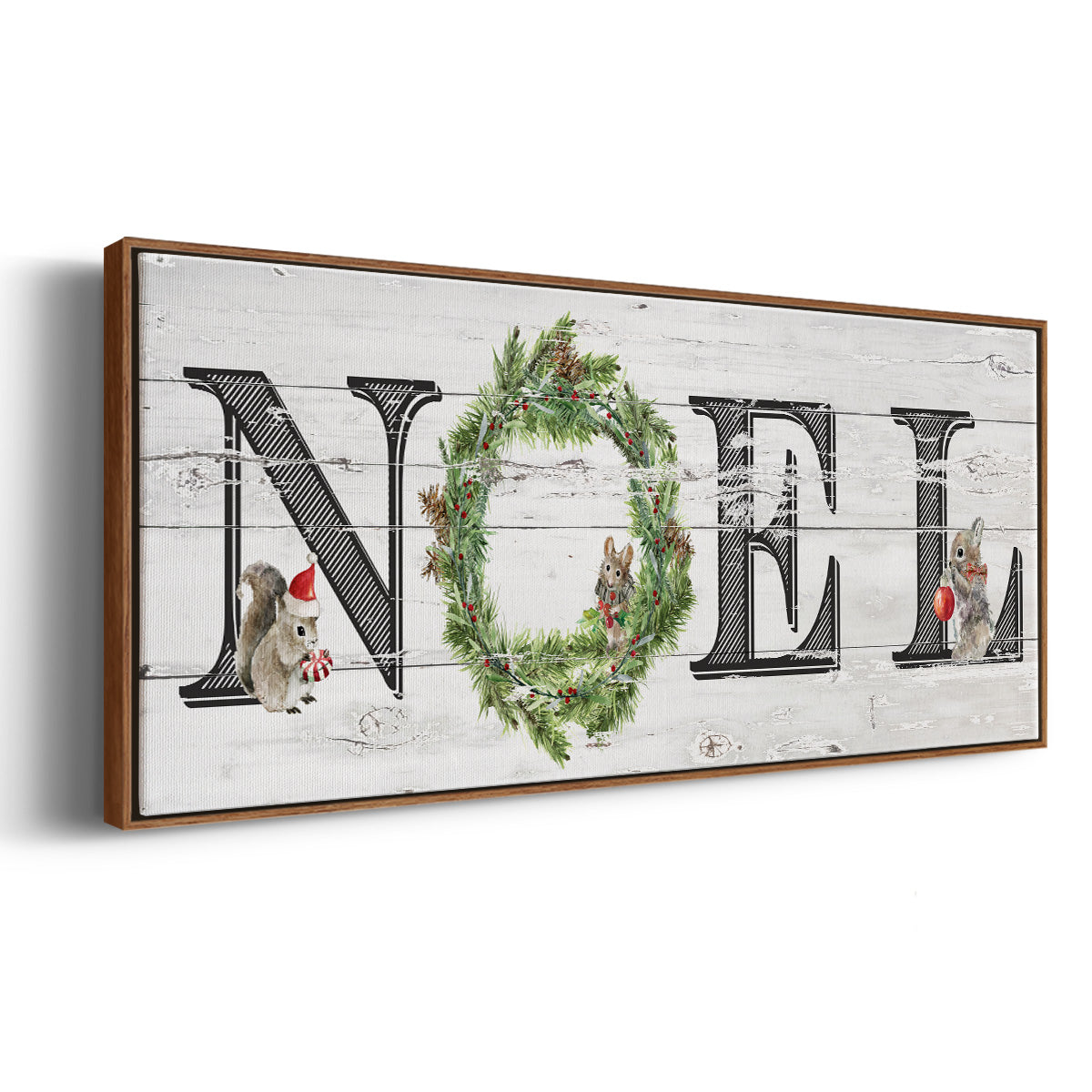 Farmhouse Noel - Floater Framed Canvas Print