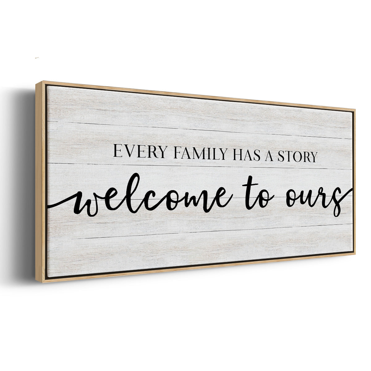 Family Story - Floater Framed Canvas Print