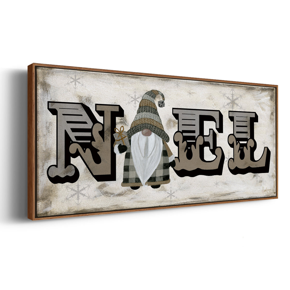 Winter Wonderland Friend Noel - Floater Framed Canvas Print