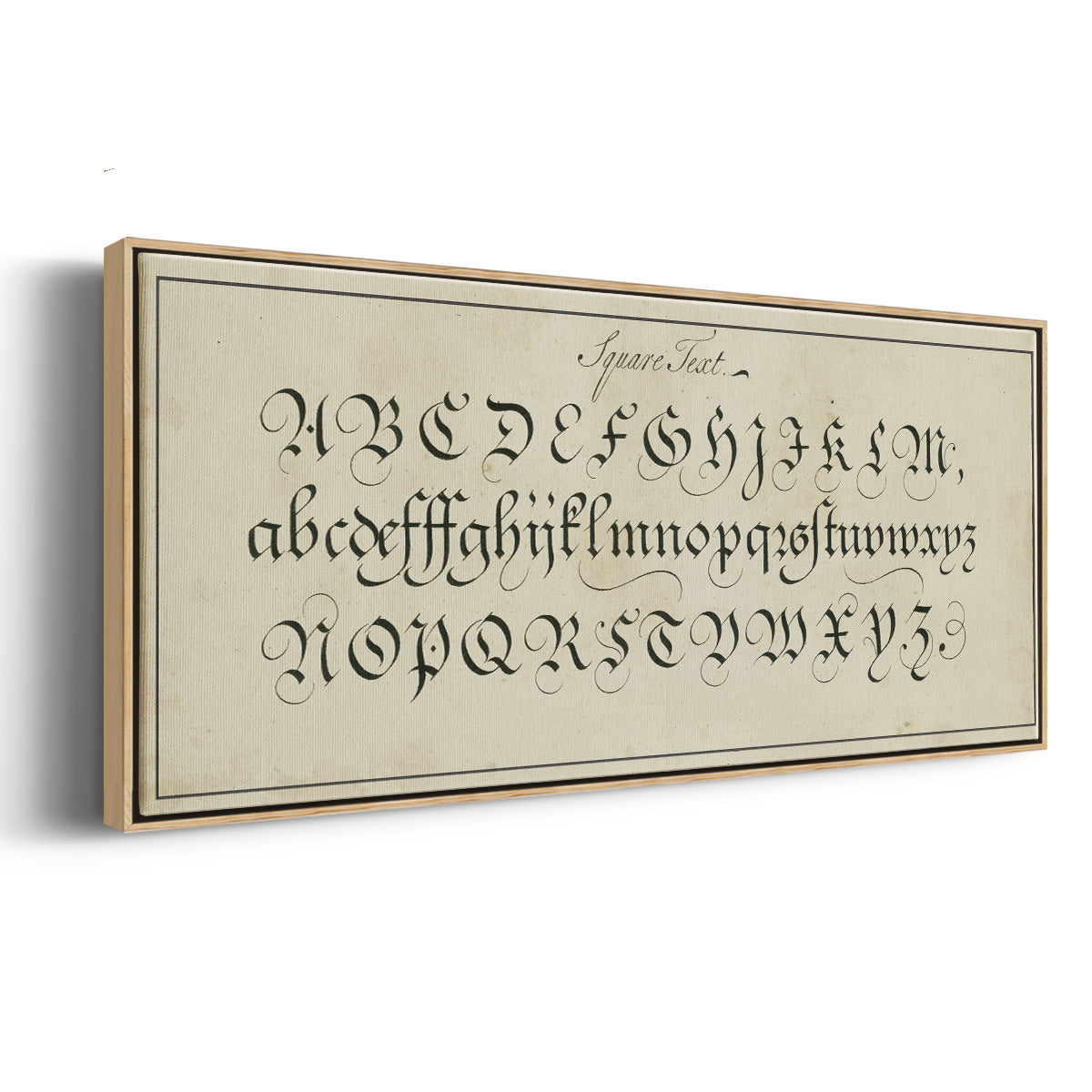 Manuscript Sampler III - Floater Framed Canvas Print