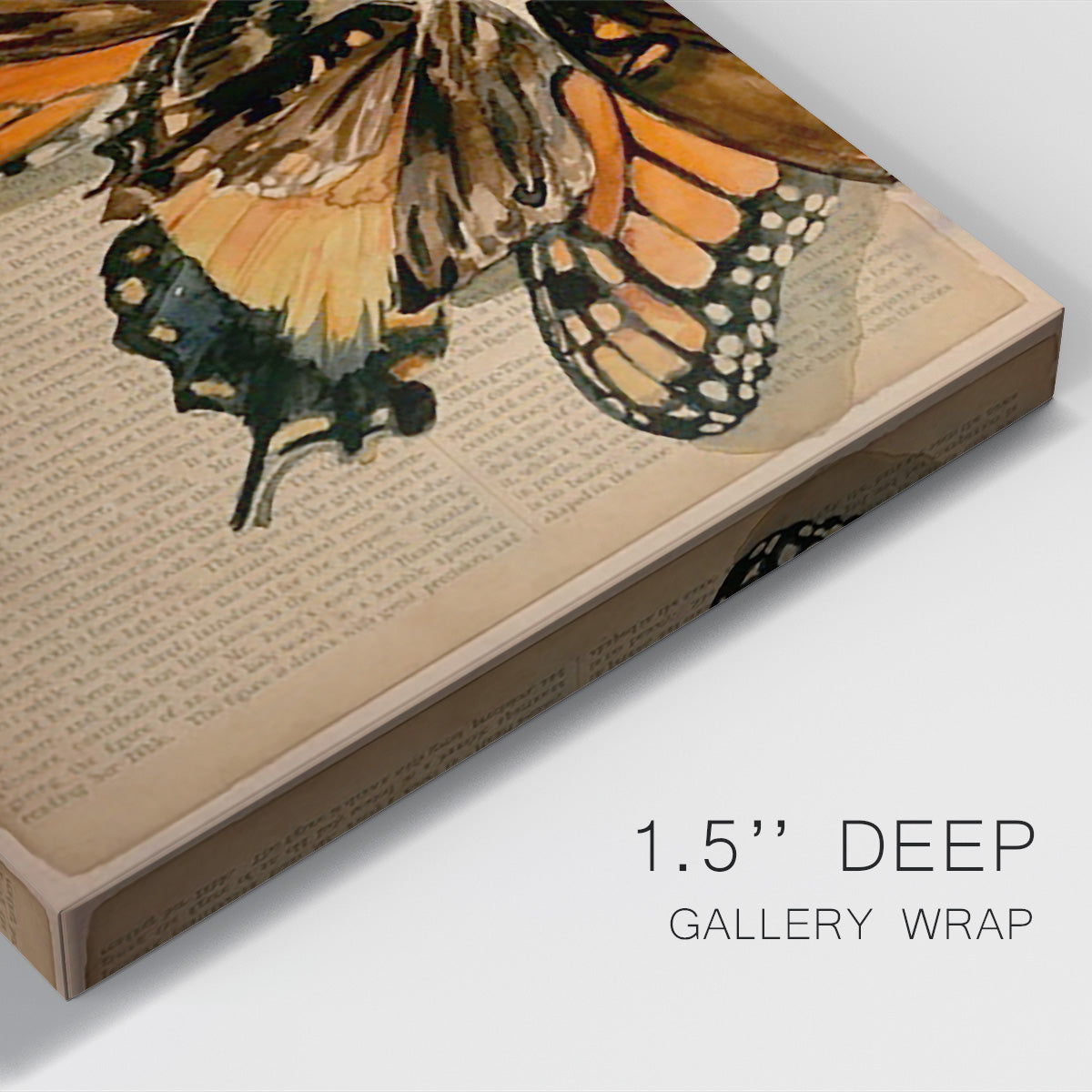 Winged Wreath II Premium Gallery Wrapped Canvas - Ready to Hang