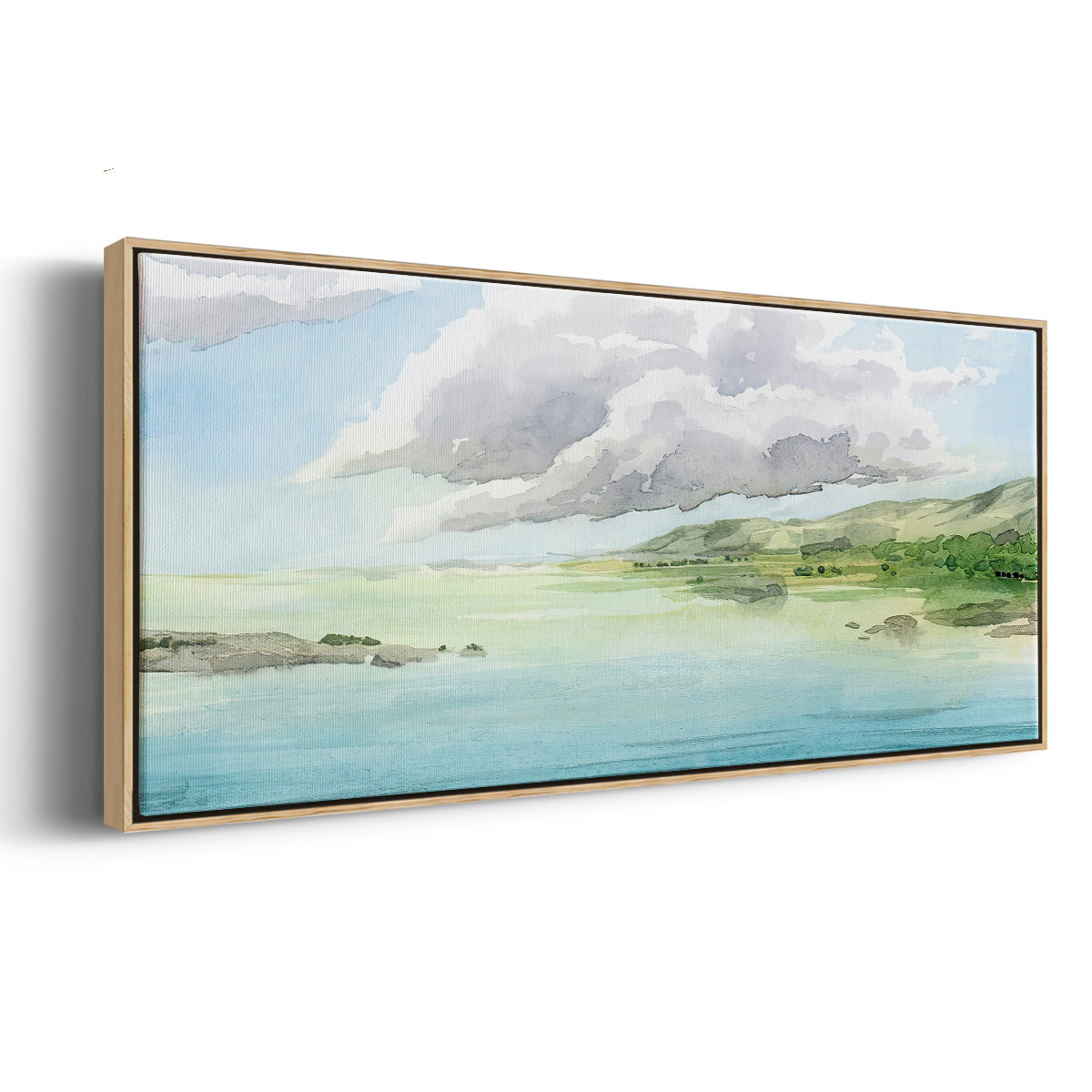 Clear Lagoon I - Floater Framed Canvas Print