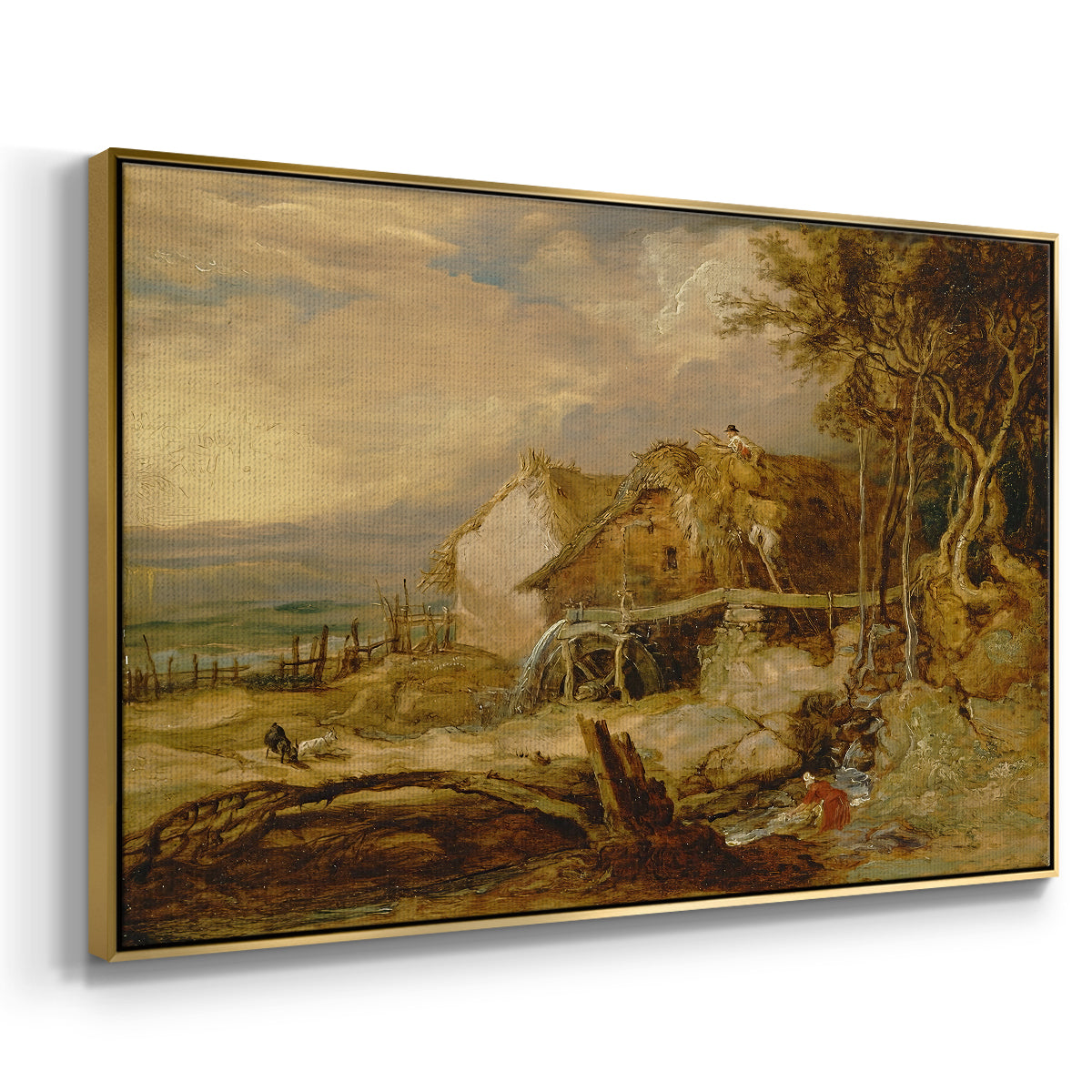 An Overshot Mill, c. 1802-1807 - Floater Framed Canvas Print