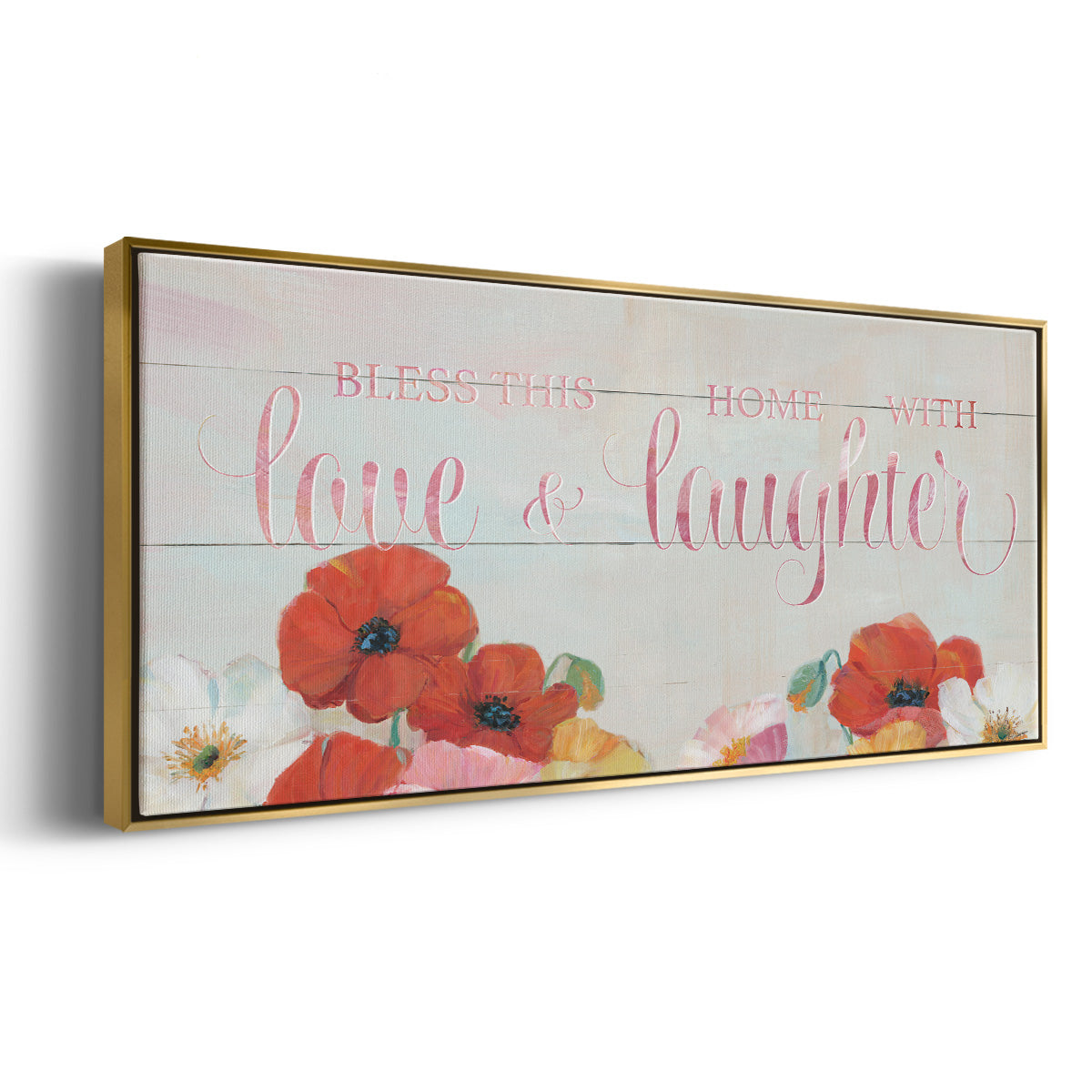 Bless this Home - Floater Framed Canvas Print