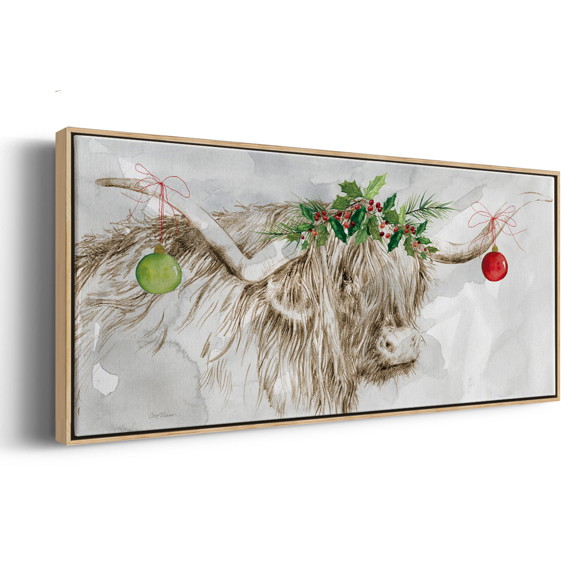 Highland Holidays - Floater Framed Canvas Print