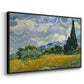 Wheat Field with Cypresses, 1889 - Floater Framed Canvas Print