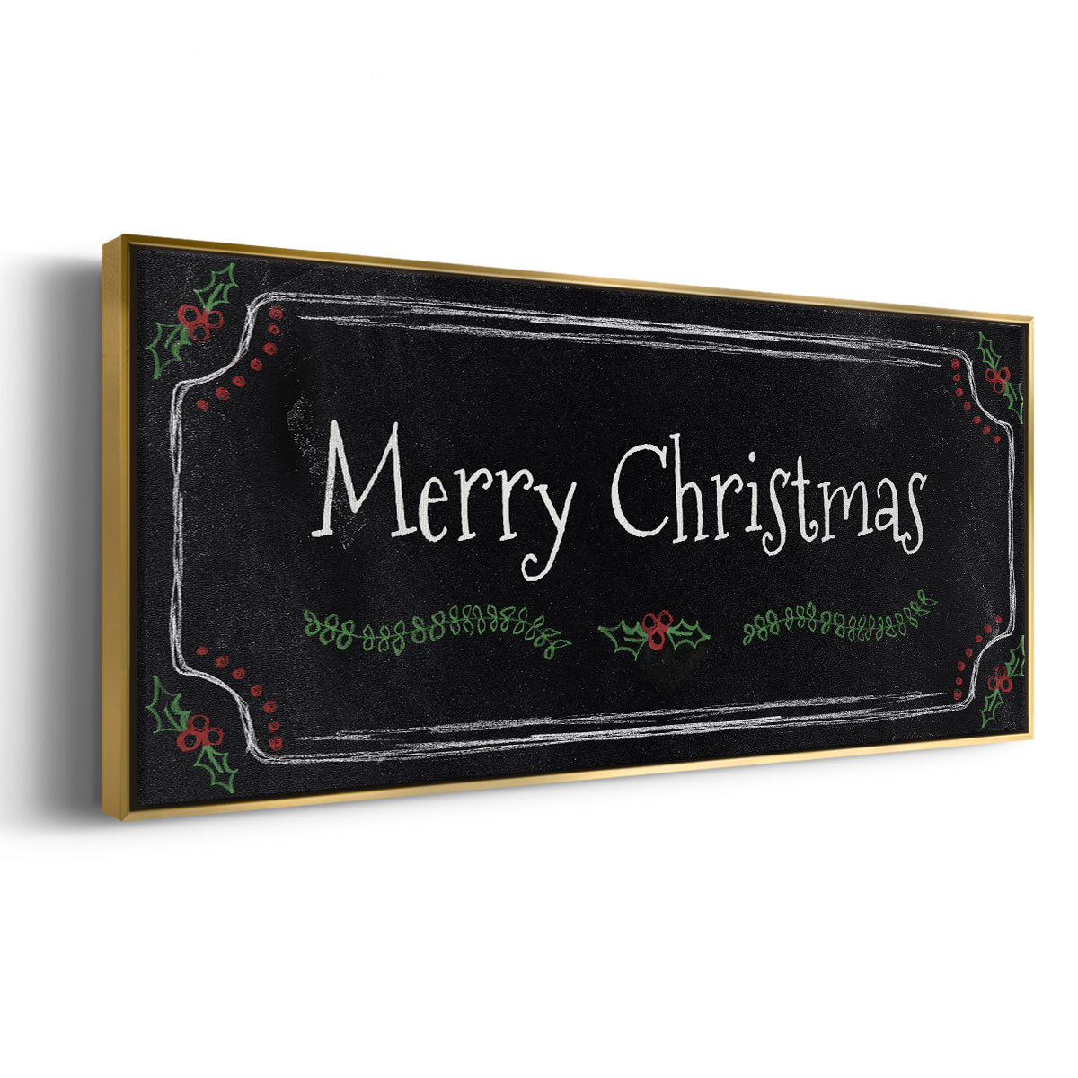 Merry Christmas - Floater Framed Canvas Print