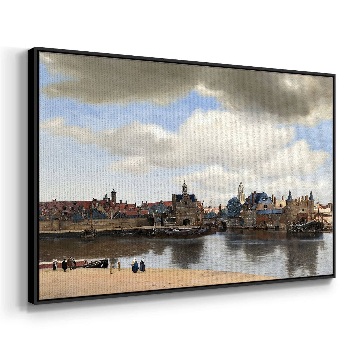 View of Delft, c. 1660-1661 - Floater Framed Canvas Print