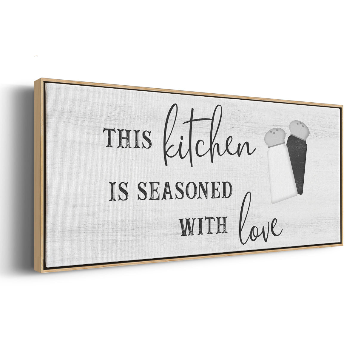 Seasoned with Love - Floater Framed Canvas Print