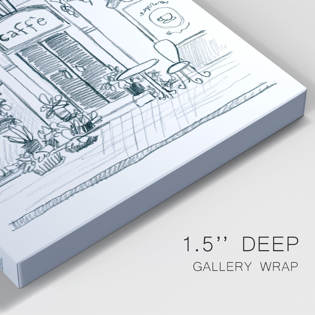 Italian Street Sketch III Premium Gallery Wrapped Canvas - Ready to Hang