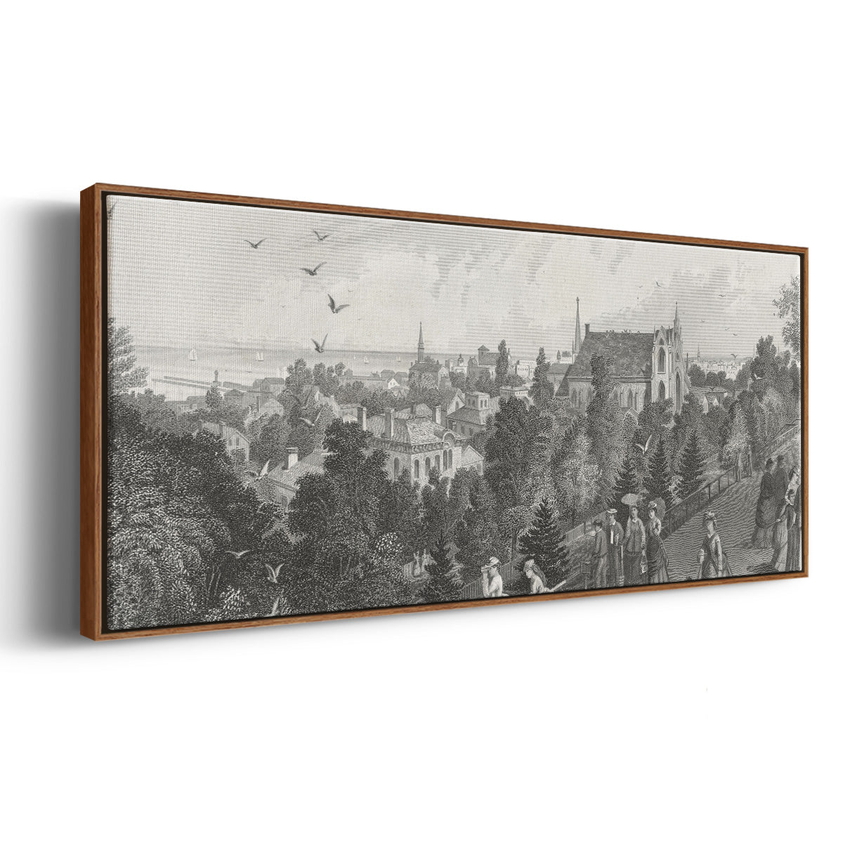 City of Cleveland - Floater Framed Canvas Print
