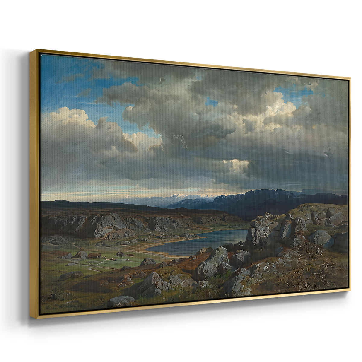Norwegian Highlands, 1857 - Floater Framed Canvas Print