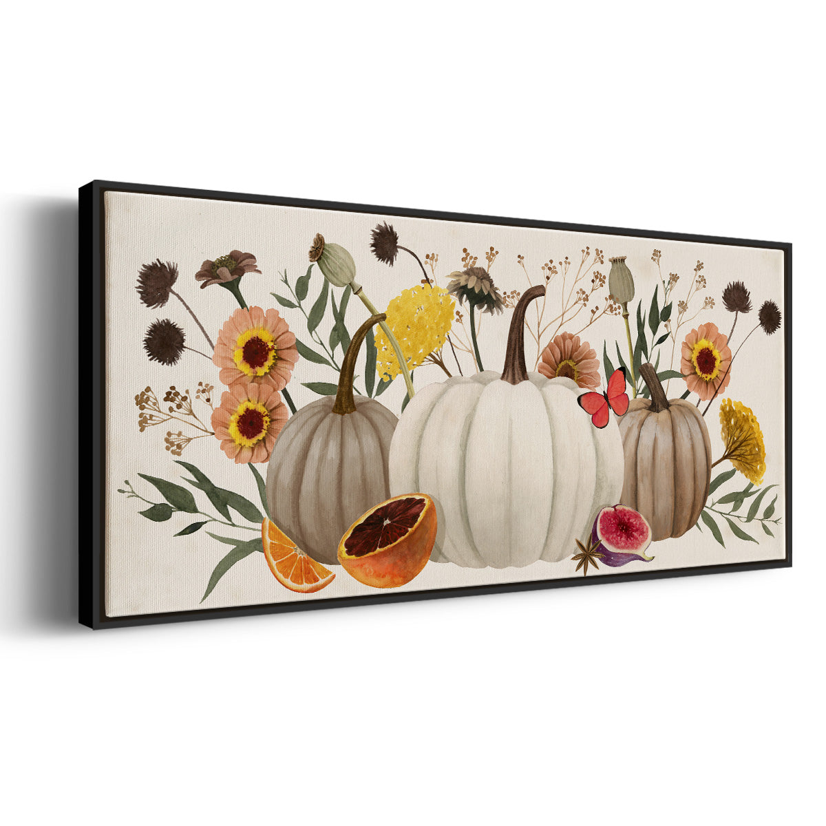 Fall Botanicals - Floater Framed Canvas Print