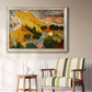 Valley With Ploughman Seen from Above - Ornate Framed Canvas Print