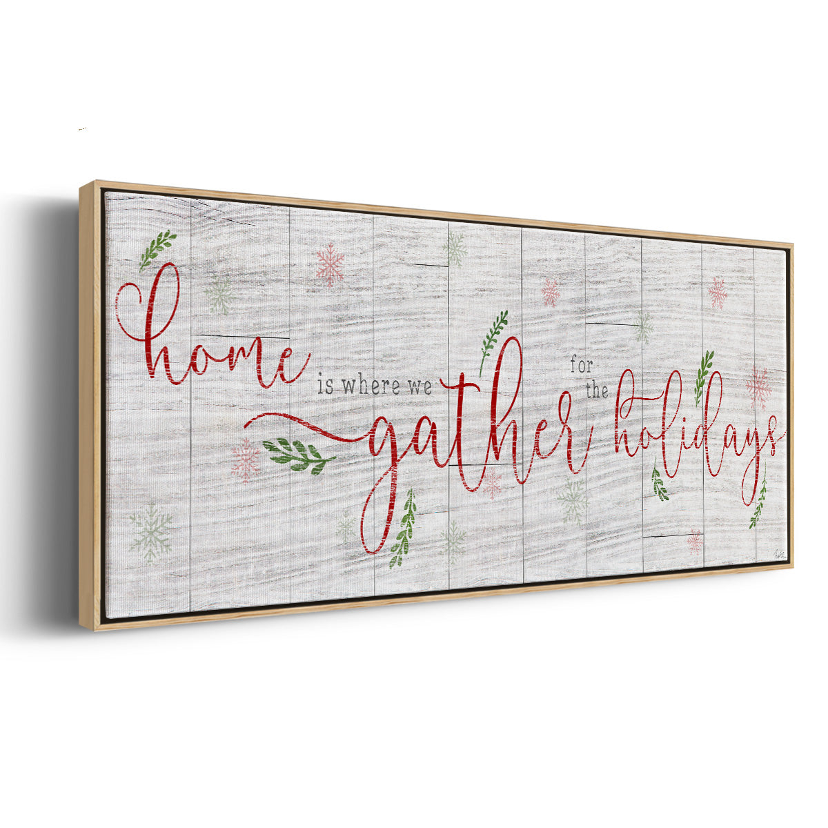 Holidays Gather - Floater Framed Canvas Print