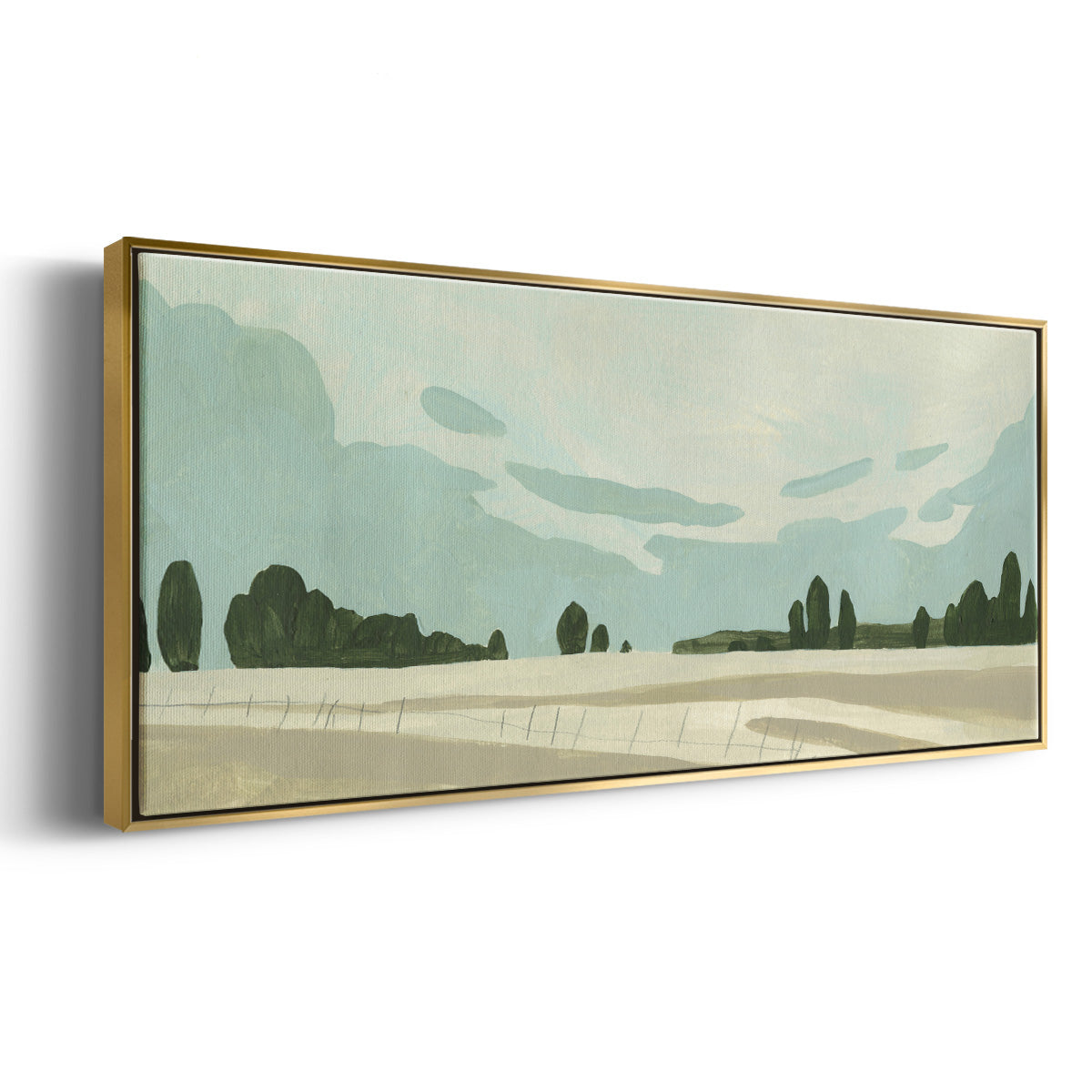Farmland Study III - Floater Framed Canvas Print