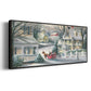 Village Sleigh Ride - Floater Framed Canvas Print