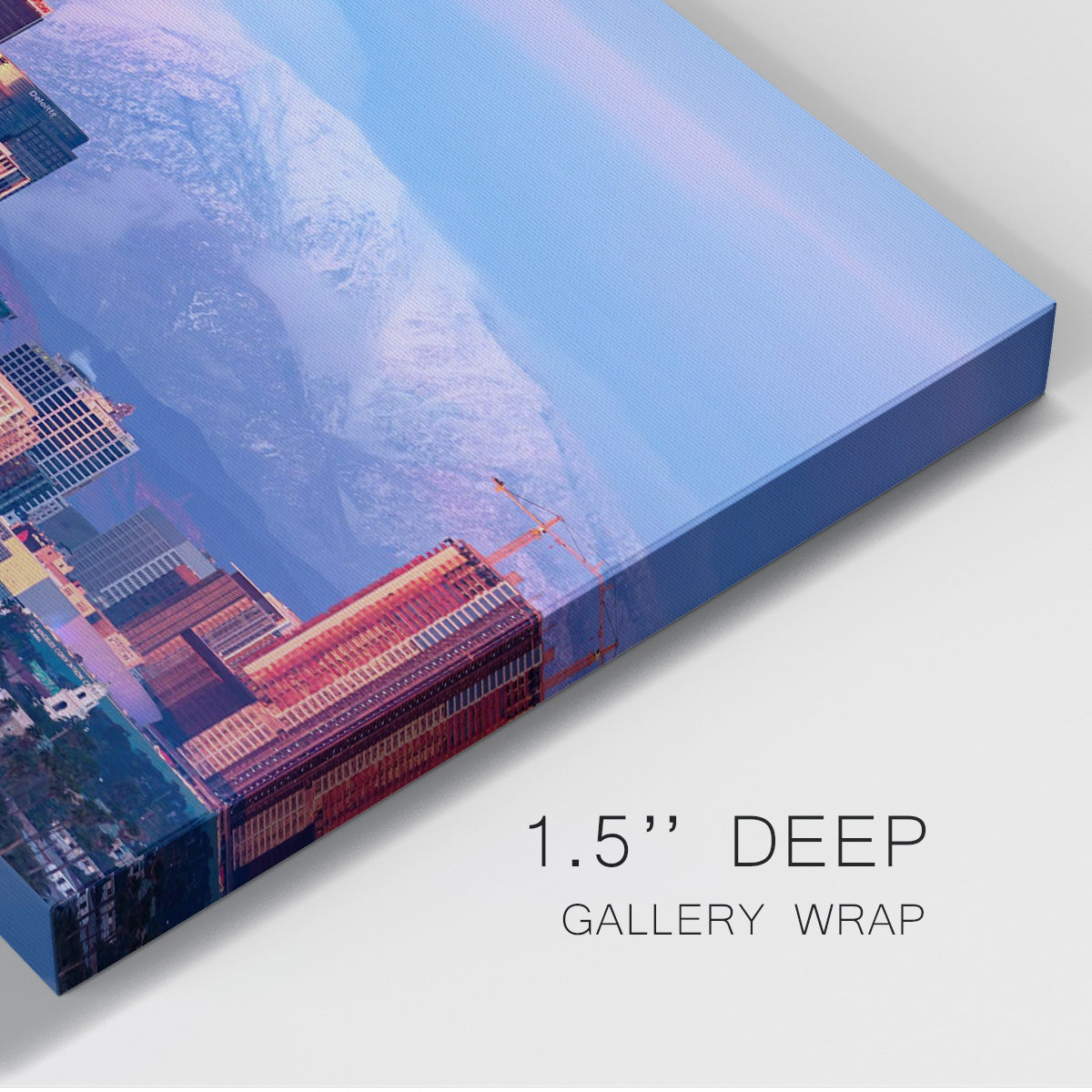 Downtown Los Angeles Skyline with Snow - Canvas Art Print