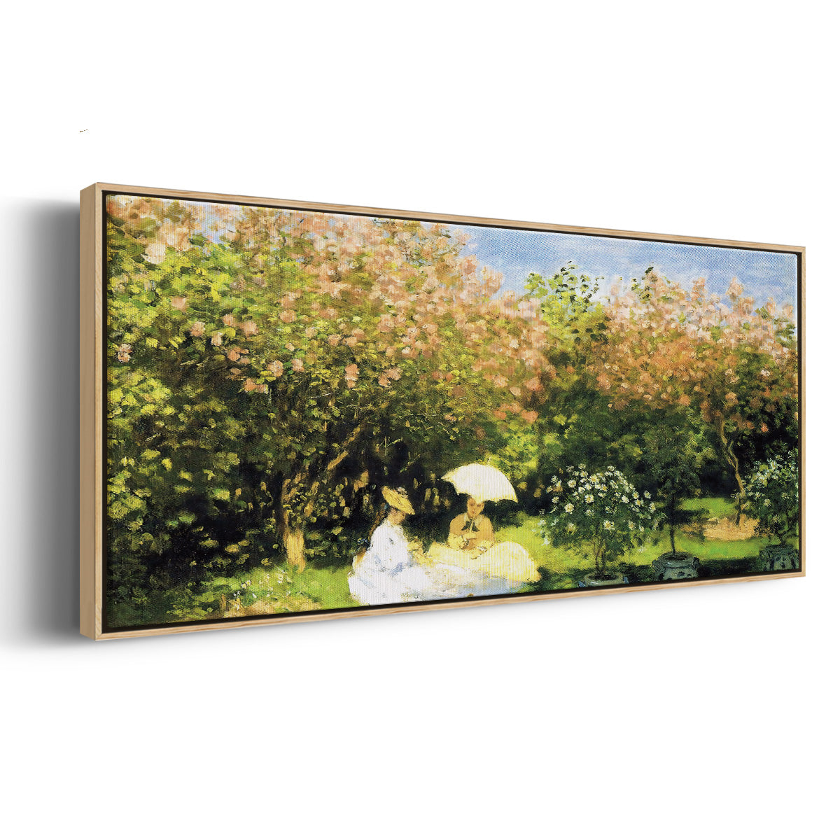 The Garden, 1872 - Floater Framed Canvas Print