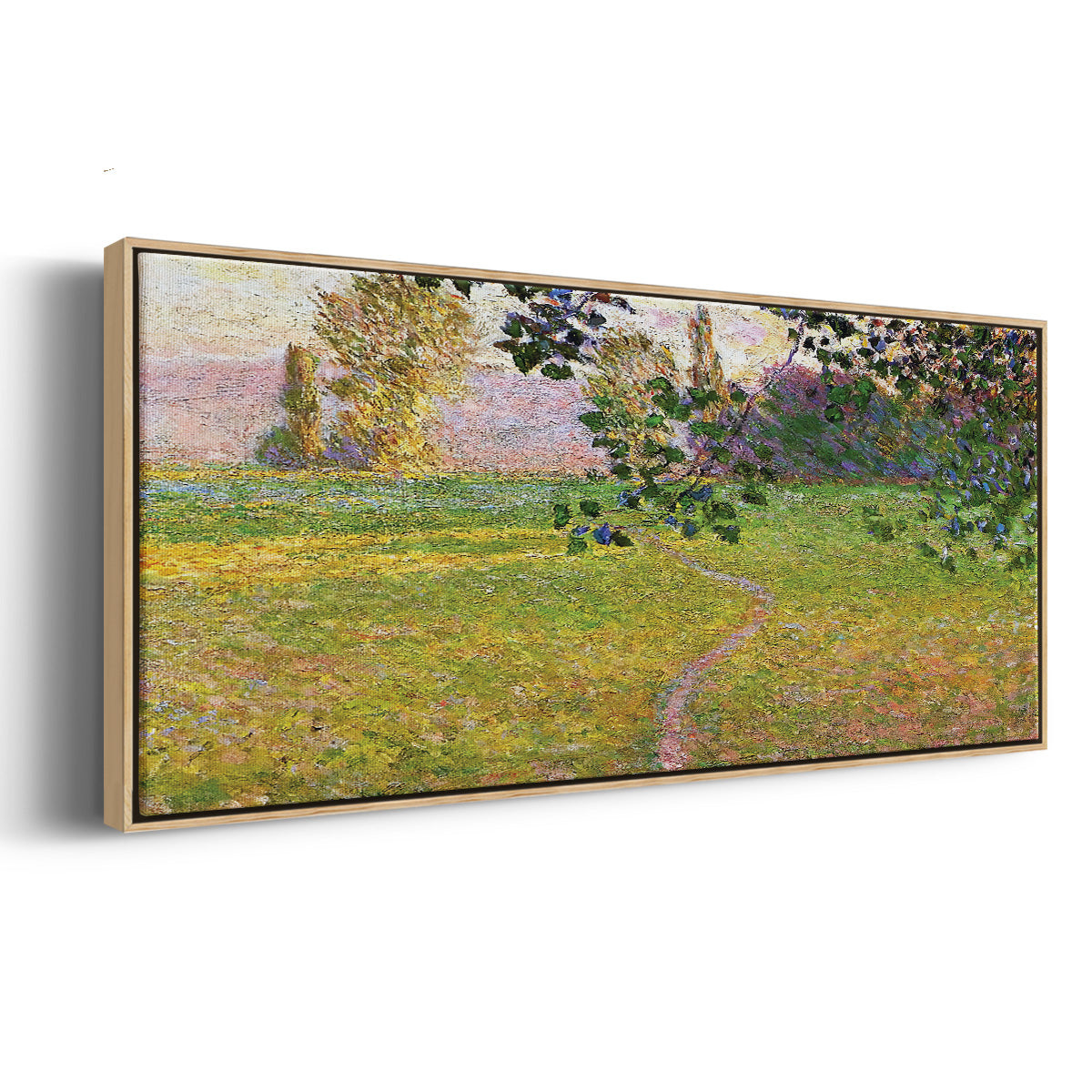 Morning Landscape, Giverny, 1888 - Floater Framed Canvas Print