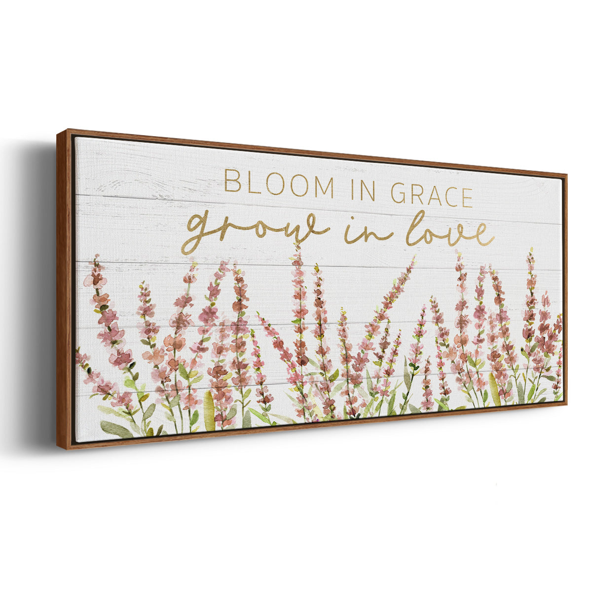 Grow in Love - Floater Framed Canvas Print