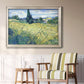 Green Wheat Field with Cypress - Ornate Framed Canvas Print