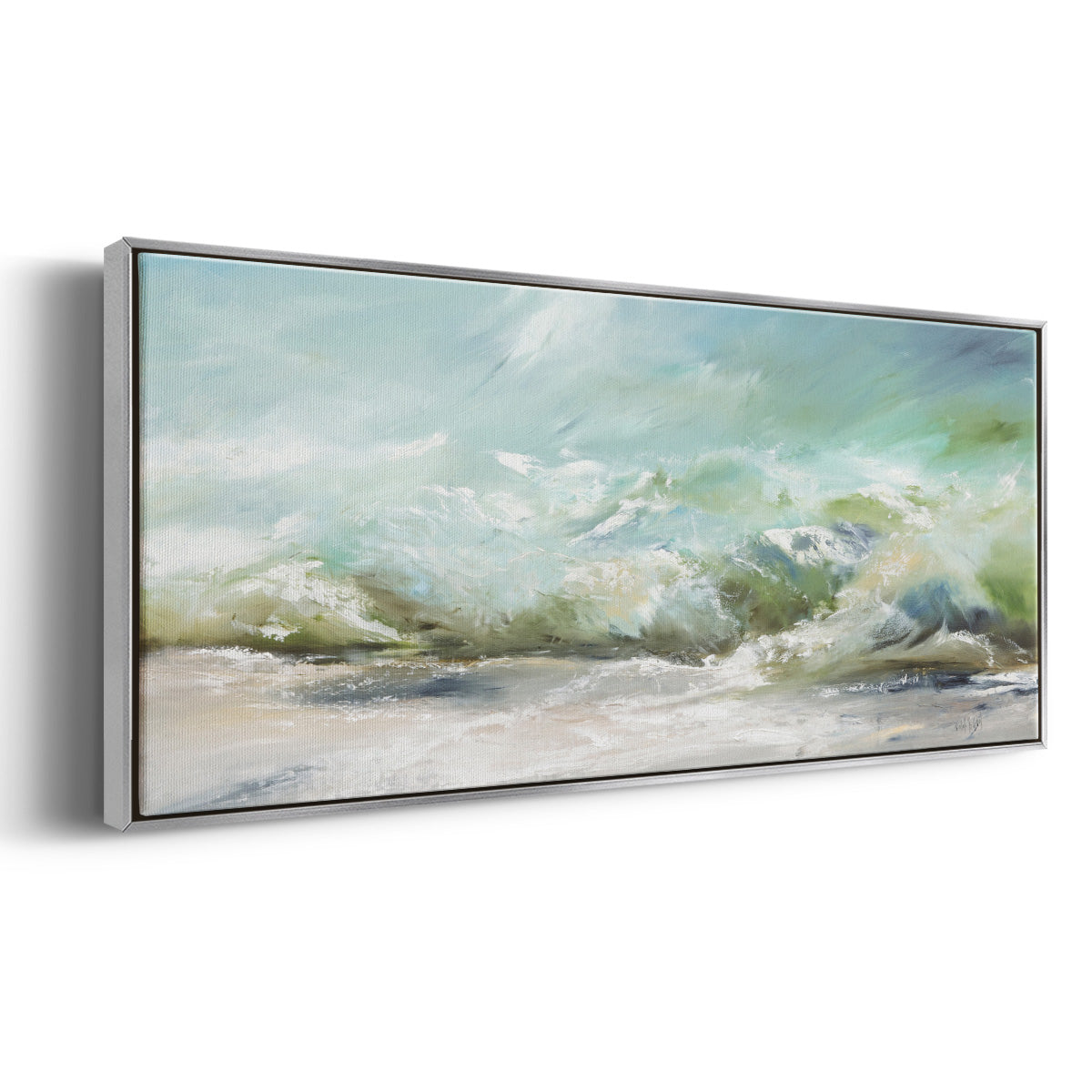 Dancing on the Waves - Floater Framed Canvas Print
