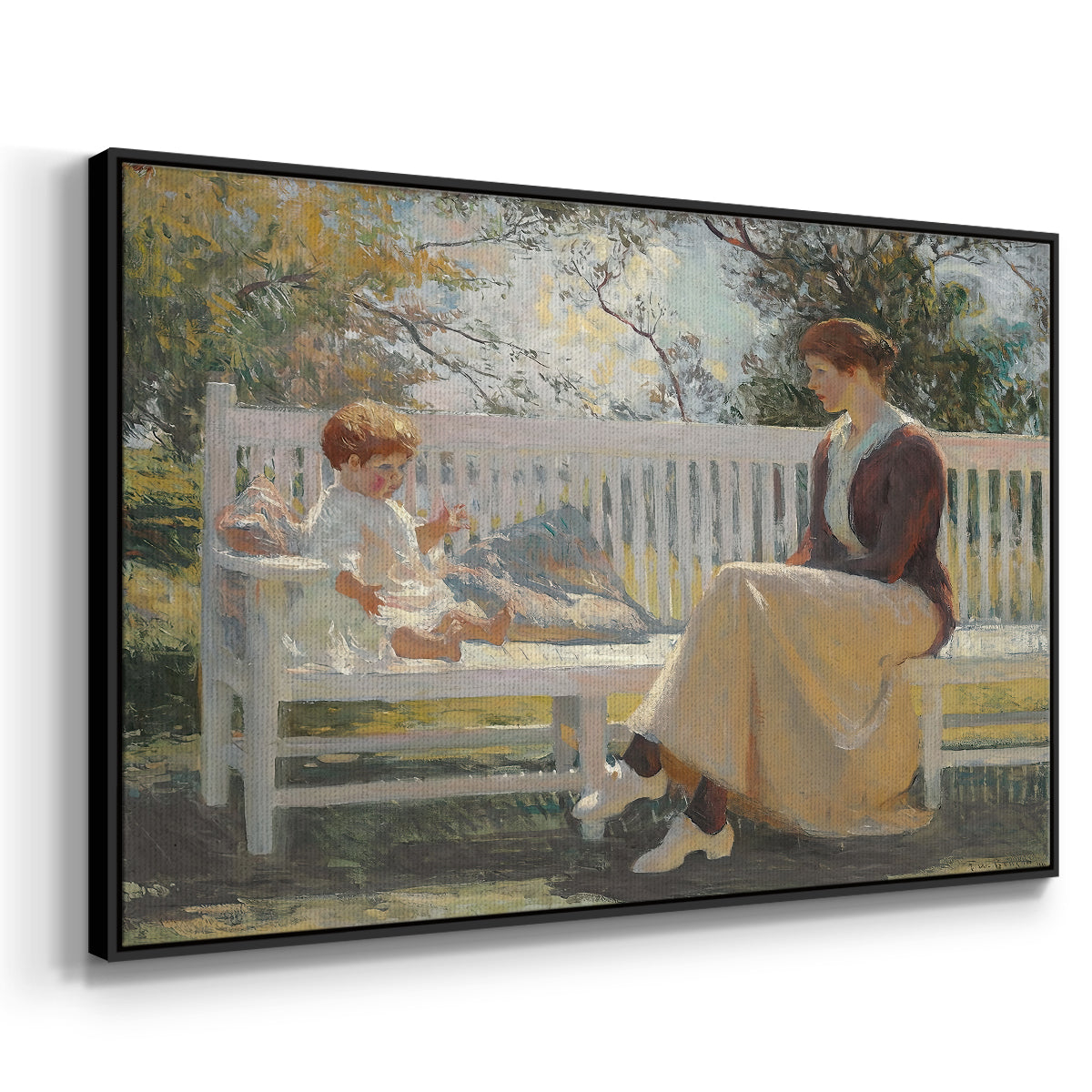 Eleanor and Benny, 1916 - Floater Framed Canvas Print