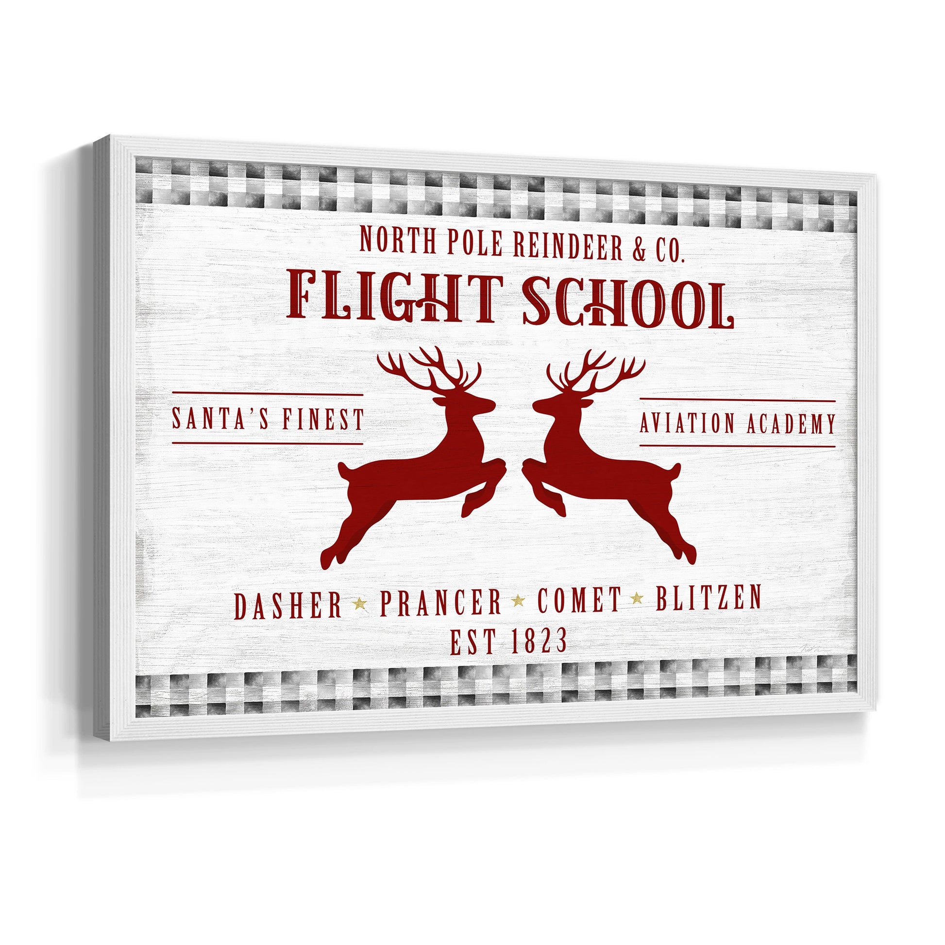 45162,north pole,reindeer,flight school,santa,aviation,academy,christmas,holiday,decor,sign,festive,winter,animals,training,elves,charming,playful,red,white,established,education,seasonal,holiday cheer,children,magic,snow,whimsical,creativity,tradition,art,celebrations,joy,spirit,unique,design,fun,imaginative,graphic,attraction,entertainment,character,Re-stickable,Landscape & Nature